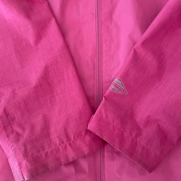 Columbia rain jacket 2 tone pink Omni-tech waterproof girls size M - Picture 8 of 10